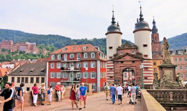 Heidelberg Old Town City Gate & Castle