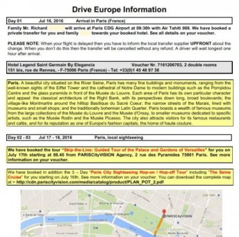Drive Europe Tour Information